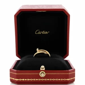 18K Yellow Gold Cartier Juste un Clou Ring and Diamonds