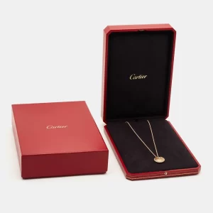 Cartier Rose Gold Guilloche Amulette De Cartier Necklace