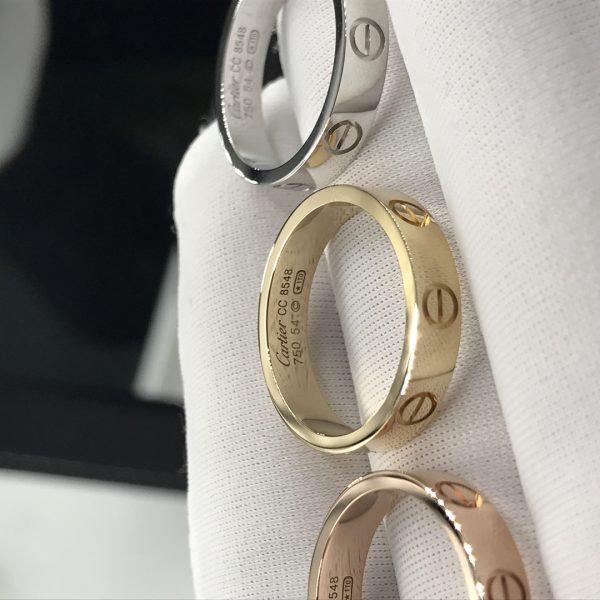 Cartier Love wedding band Ring. Width: 3.6mm.