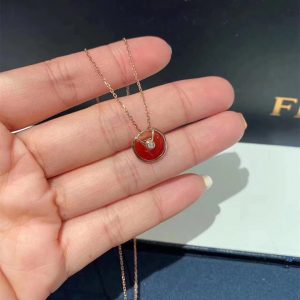 Cartier Amulette Necklace, Carnelian