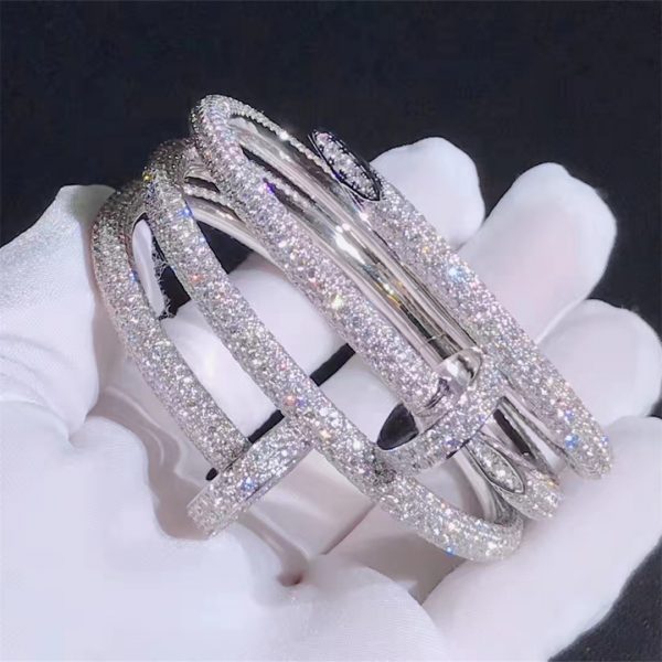 Juste un Clou cuff bracelet, 18K white gold