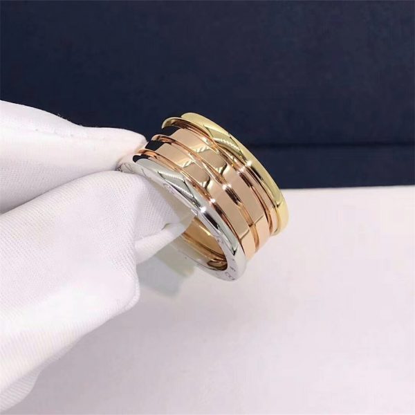 Bvlgari B.zero1 four-band ring in 18 kt rose, white and yellow