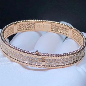 Van Cleef & Arpels Perlée diamonds bracelet, 3 rows