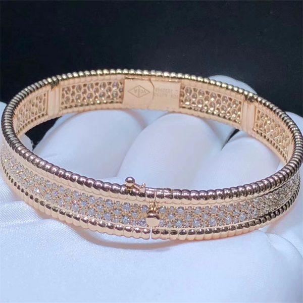 Van Cleef & Arpels Perlée diamonds bracelet, 3 rows