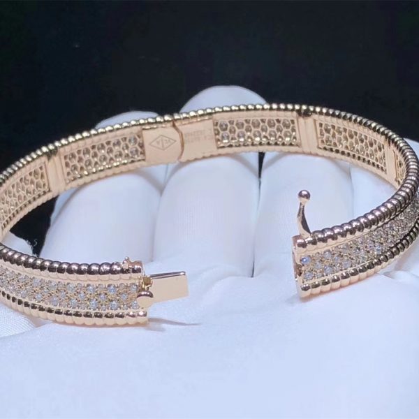 Van Cleef & Arpels Perlée diamonds bracelet, 3 rows