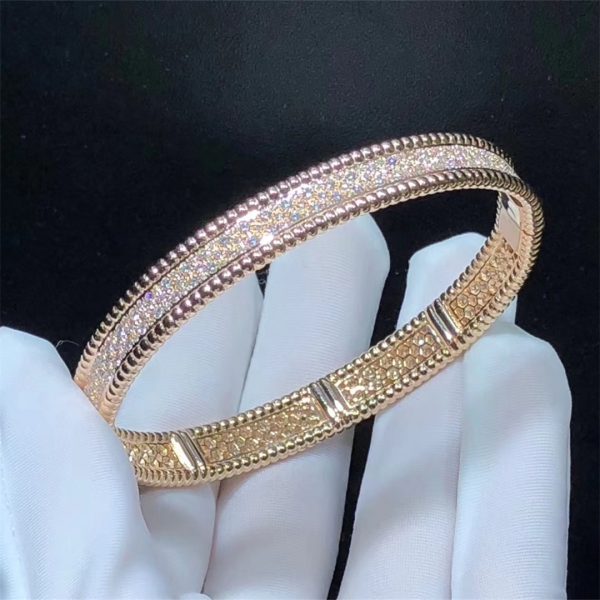 Van Cleef & Arpels Perlée diamonds bracelet, 3 rows