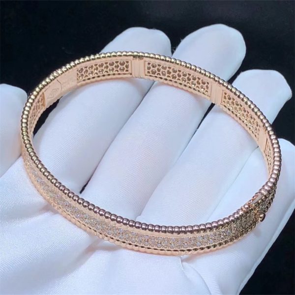 Van Cleef & Arpels Perlée diamonds bracelet, 3 rows