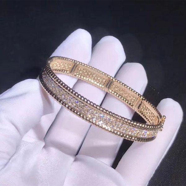 Van Cleef & Arpels Perlée diamonds bracelet, 3 rows