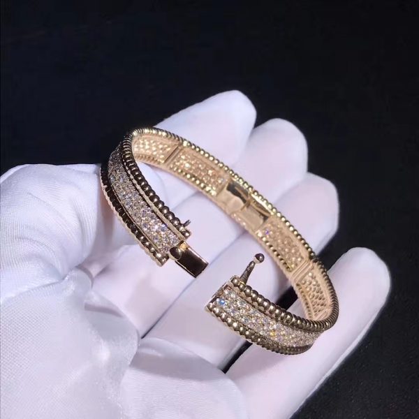 Van Cleef & Arpels Perlée diamonds bracelet, 3 rows