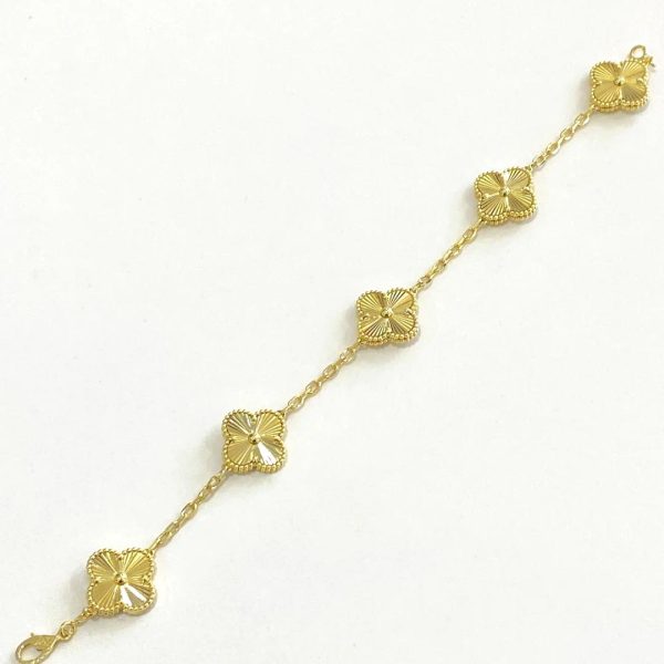 Van-Cleef-Arpels-Vintage-Alhambra-bracelet-5-motifs-guilloché-yellow-gold