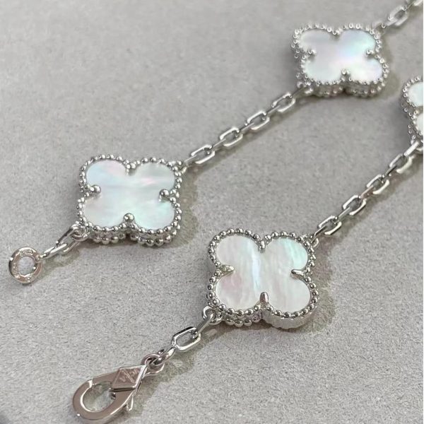 Van-Cleef-Arpels-Vintage-Alhambra-bracelet-5-motifs-white-gold-white-mother-of-pearl