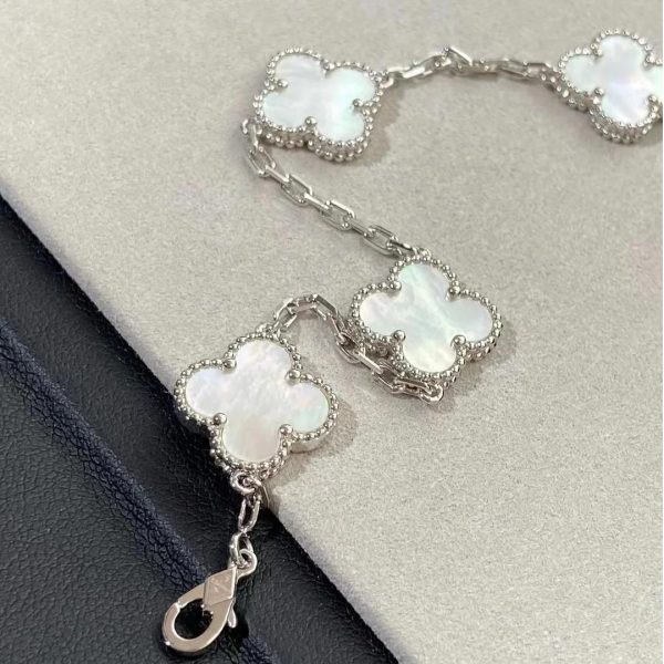 Van-Cleef-Arpels-Vintage-Alhambra-bracelet-5-motifs-white-gold-white-mother-of-pearl
