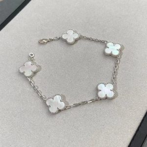 Van-Cleef-Arpels-Vintage-Alhambra-bracelet-5-motifs-white-gold-white-mother-of-pearl