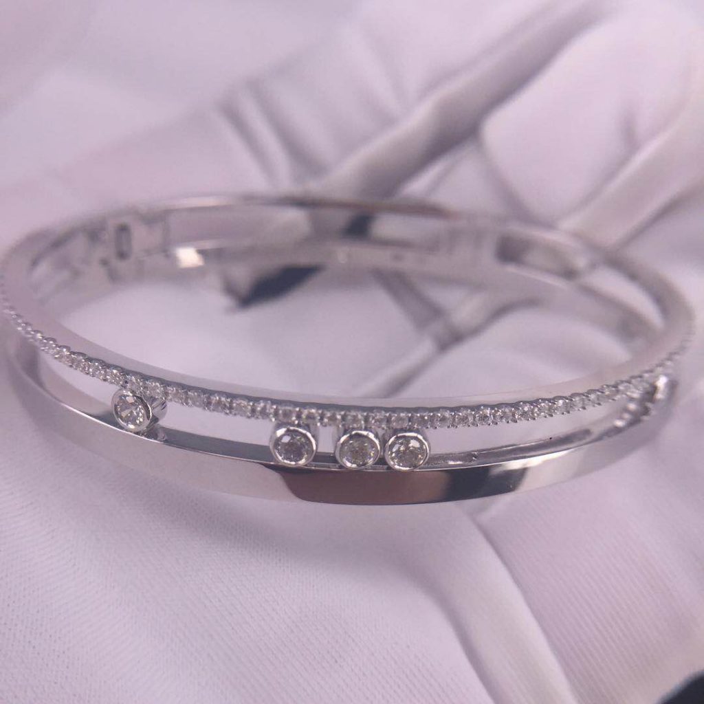 Pure 18K White Gold Messika Move Seven-Band Bracelet Price