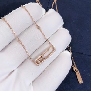 Pure 18K Yellow Gold Messika Move pavé diamond necklace