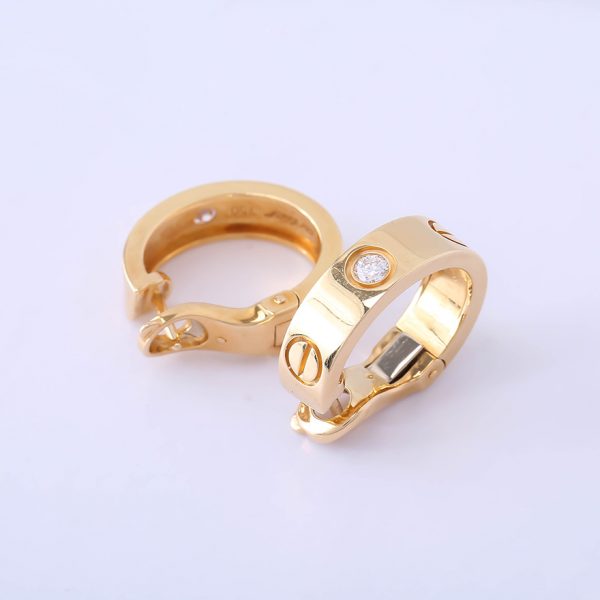 Pure 18k Yellow Gold Cartier Love earrings