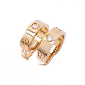 Pure 18k Yellow Gold Cartier Love earrings