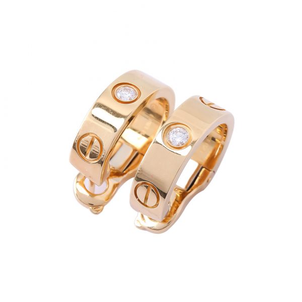 Pure 18k Yellow Gold Cartier Love earrings