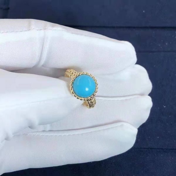 Van cleef & arpels Perlée couleurs ring Yellow gold turquoise