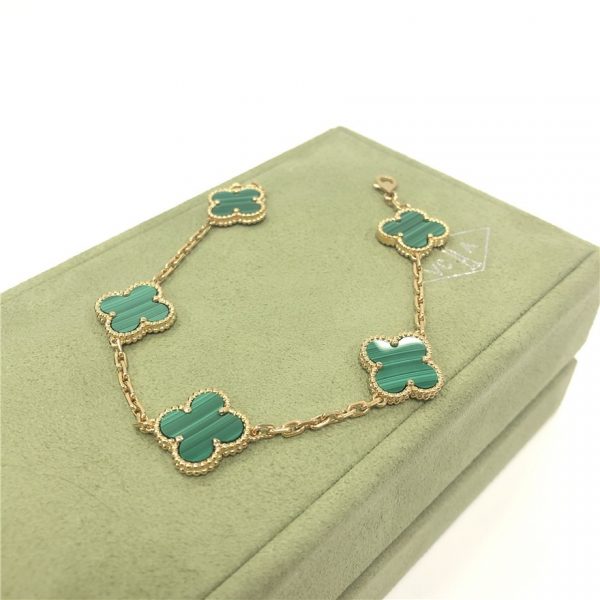 18k gold Van Cleef & Arpels Malachite bracelet