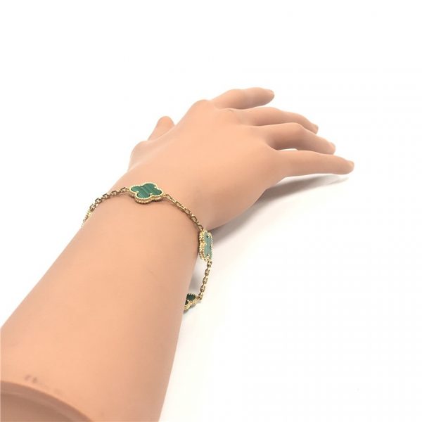 18k gold Van Cleef & Arpels Malachite bracelet