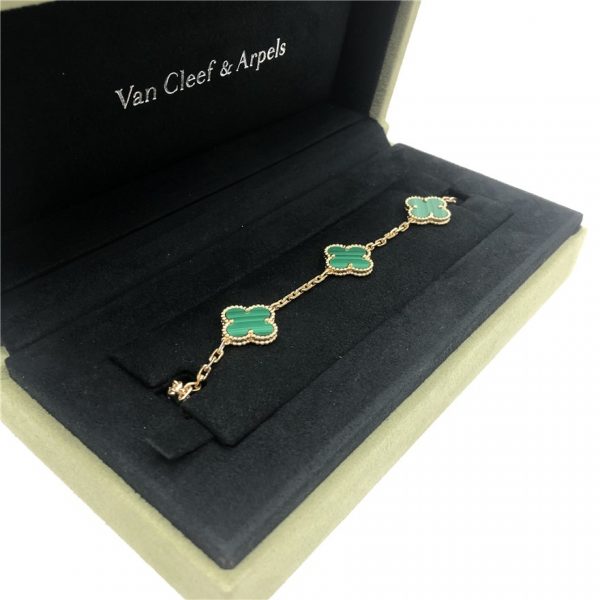 18k gold Van Cleef & Arpels Malachite bracelet