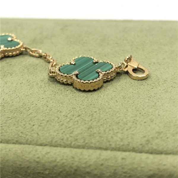 18k gold Van Cleef & Arpels Malachite bracelet
