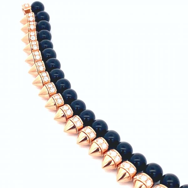 18K Rose Gold Clash de Cartier Black Onyx and Diamond Bracelet