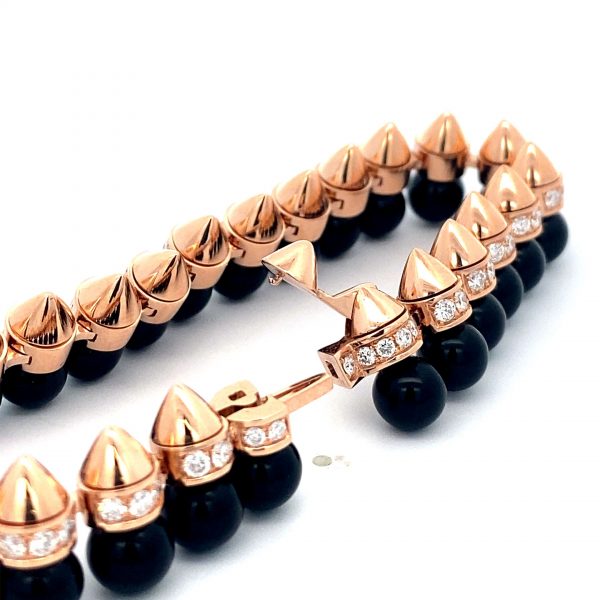 18K Rose Gold Clash de Cartier Black Onyx and Diamond Bracelet