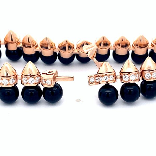 18K Rose Gold Clash de Cartier Black Onyx and Diamond Bracelet