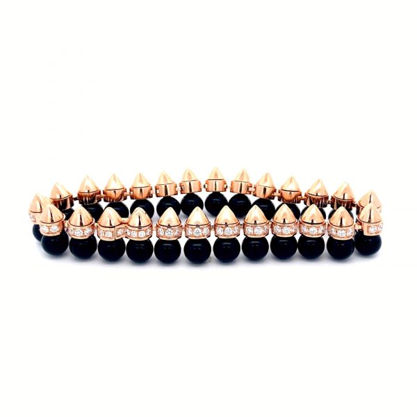 18K Rose Gold Clash de Cartier Black Onyx and Diamond Bracelet
