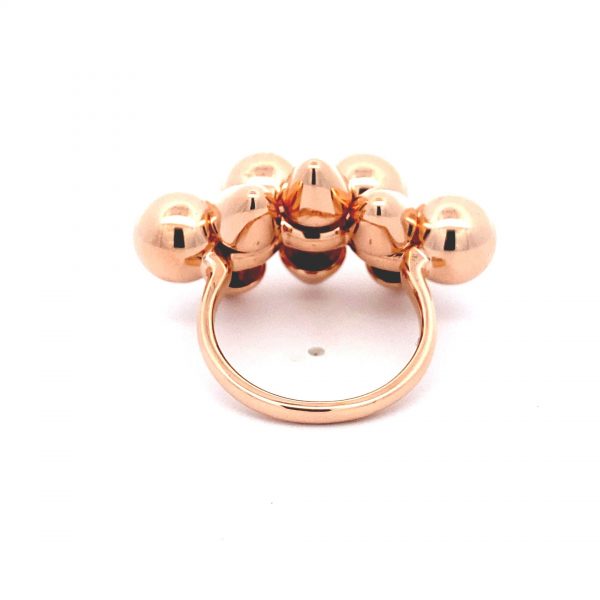 Solid 18K Rose Gold Clash de Cartier Ring, XL Model