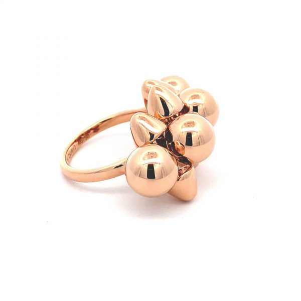 Solid 18K Rose Gold Clash de Cartier Ring, XL Model