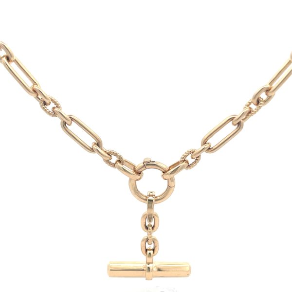 18K Yellow Gold David Yurman Lexington Pave Diamonds Chain Necklace