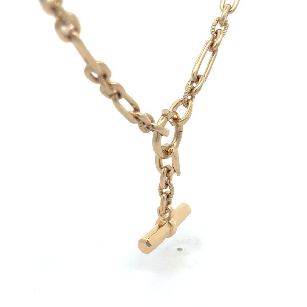 18K Yellow Gold David Yurman Lexington Pave Diamonds Chain Necklace