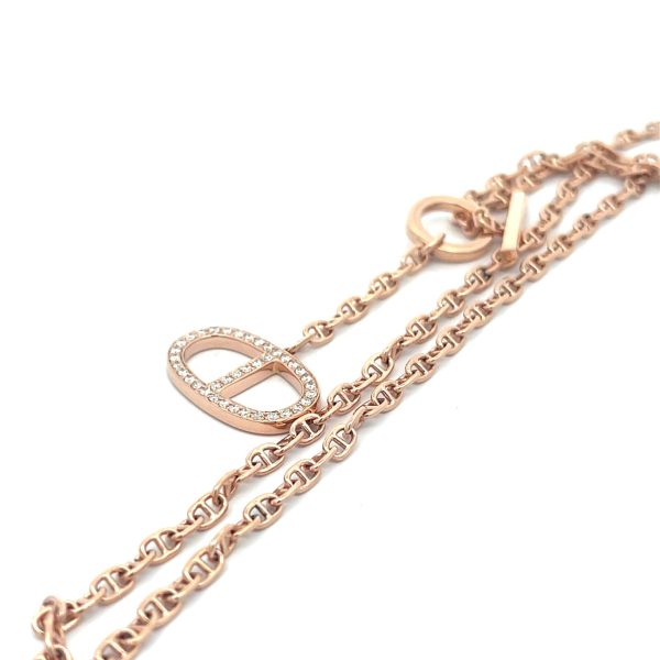 Hermès Chaine D'ancre Contour Diamond Pendant, Large Model