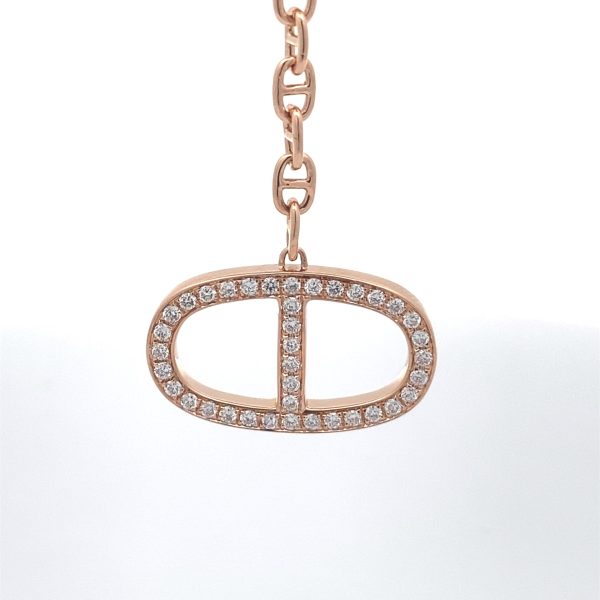 Hermès Chaine D'ancre Contour Diamond Pendant, Large Model
