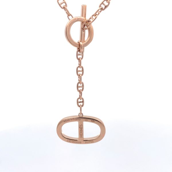 Hermès Chaine D'ancre Contour Diamond Pendant, Large Model