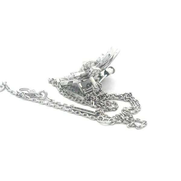 Van Cleef & Arpels Lotus White Gold Clip Pendant & Brooches