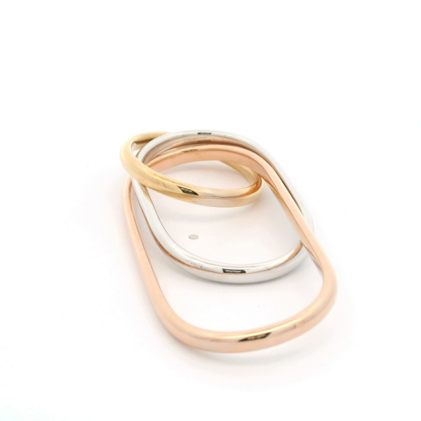 18K Gold New Cartier x Chitose Abe Trinity Three-Finger Ring
