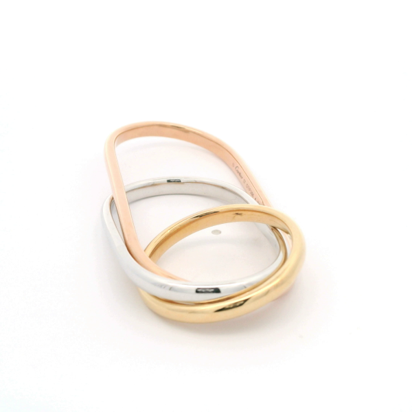 18K Gold New Cartier x Chitose Abe Trinity Three-Finger Ring