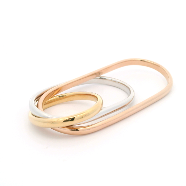 18K Gold New Cartier x Chitose Abe Trinity Three-Finger Ring