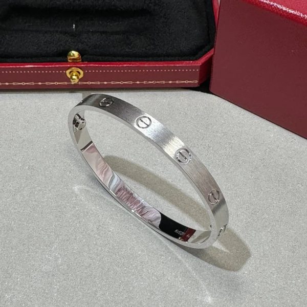 Iconic 18K Gold Cartier Love Bracelet Brushed Classic Model