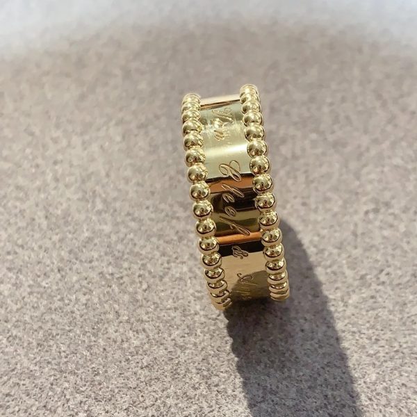18K Yellow Gold Van Cleef & Arpels Perlée Signature Band Ring
