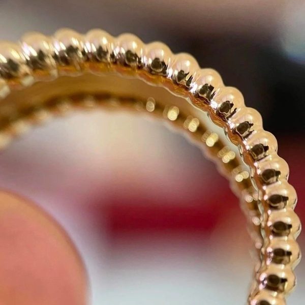18K Yellow Gold Van Cleef & Arpels Perlée Signature Band Ring