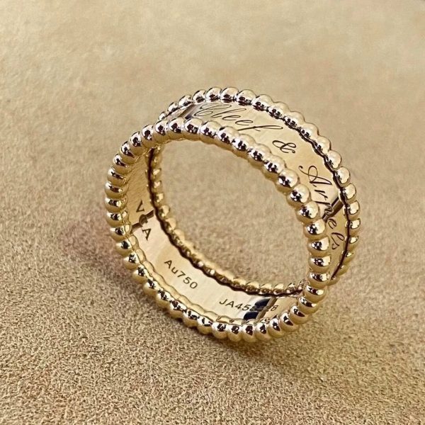 18K Yellow Gold Van Cleef & Arpels Perlée Signature Band Ring