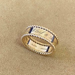 18K Yellow Gold Van Cleef & Arpels Perlée Signature Band Ring