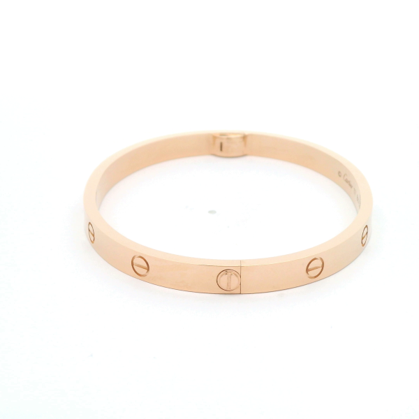New Cartier Love Bracelet Medium Model 18K Rose Gold