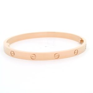 New Cartier Love Bracelet Medium Model 18K Rose Gold