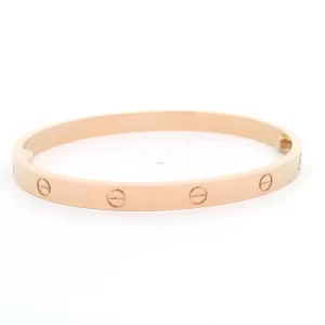 New Cartier Love Bracelet Medium Model 18K Rose Gold